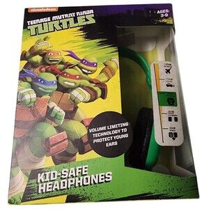 Nickelodeon Kid Safe Earphones Teenage Mutant Ninja Turtles NIB